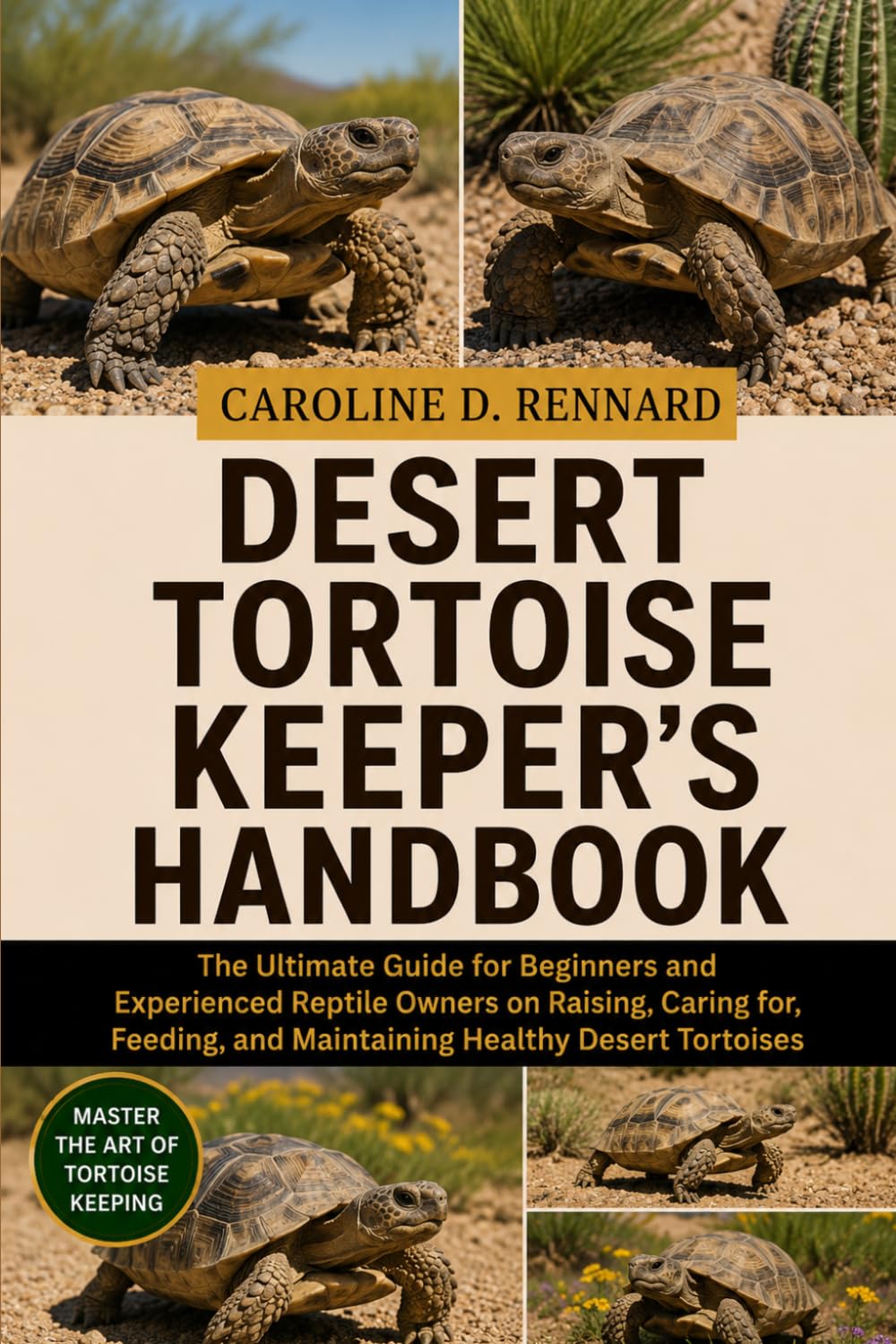 DESERT TORTOISE KEEPER’S HANDBOOK: The Ultimate Guide for Beginners and Experienced Reptile Owners on Raising, Caring for, Feeding, and Maintaining Healthy Desert Tortoises