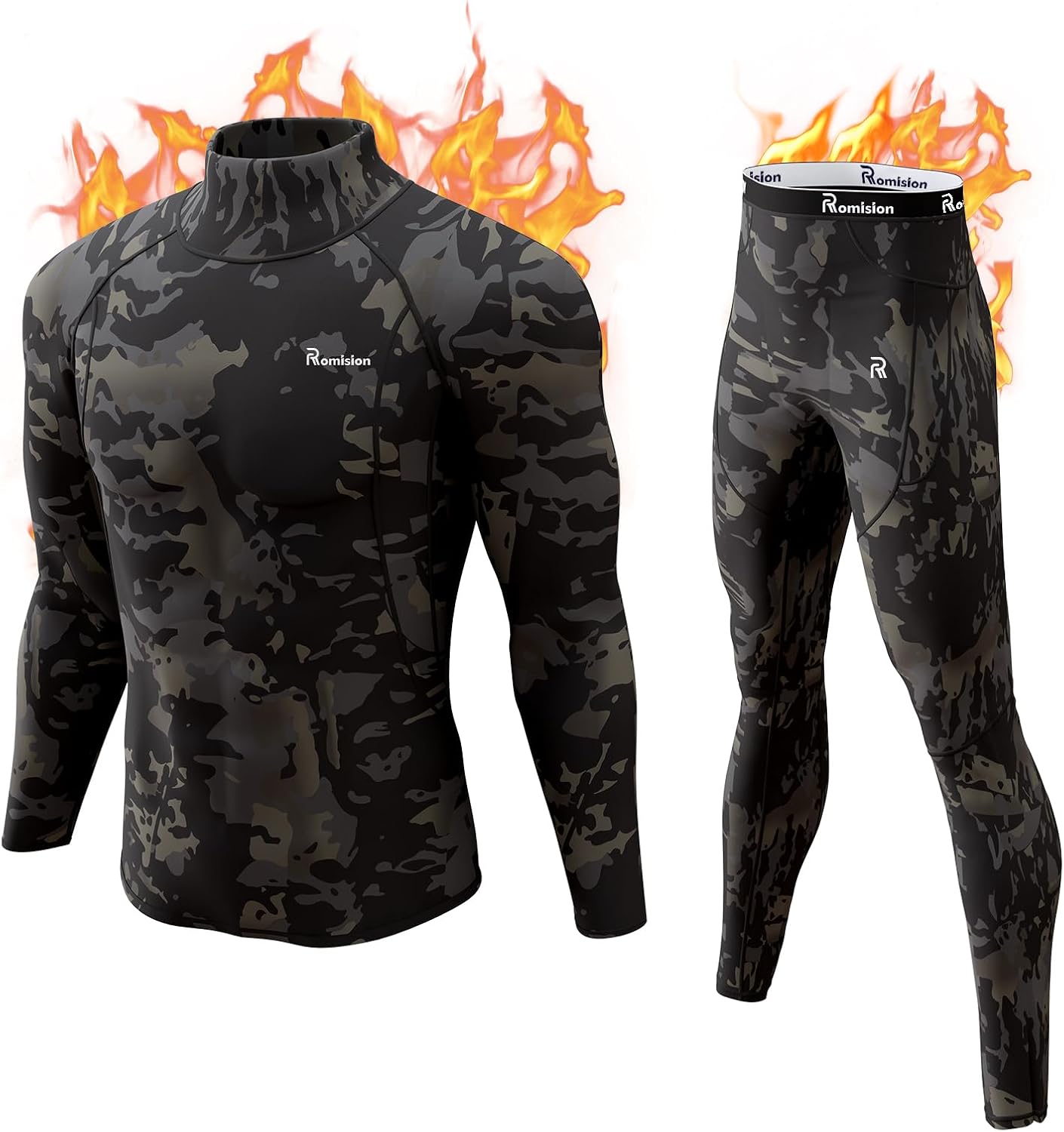 9M Ensemble De Sous-vêtements Thermiques Doublés En Polaire Ultra Douce