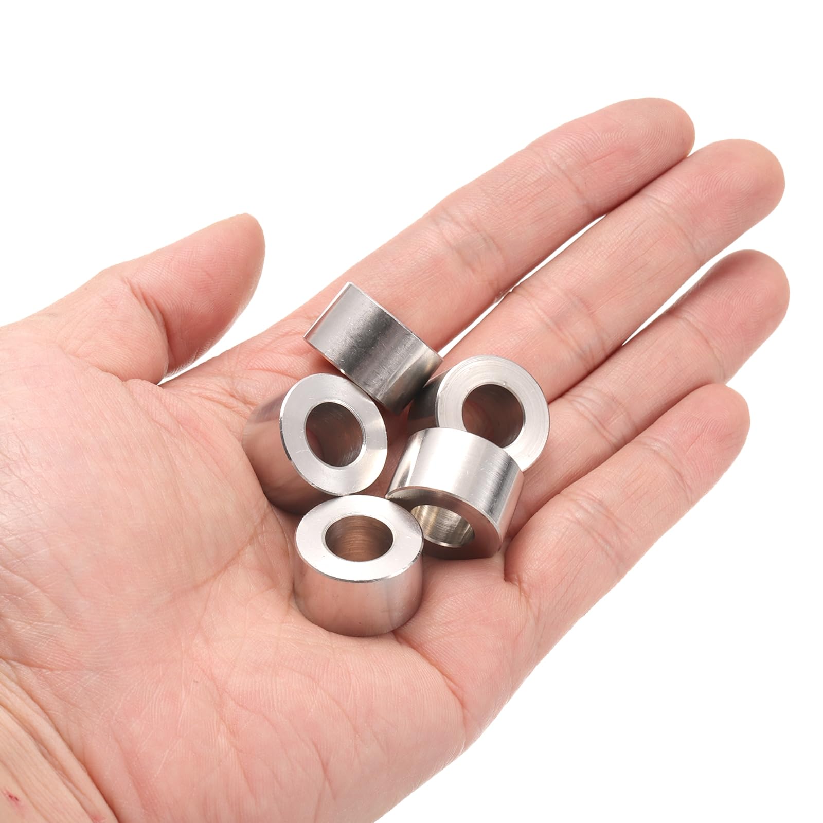 QUARKZMAN 12 Pcs Espaciador de Acero Inoxidable 10.5mm de Diámetro Interior x 20mm de Diámetro Exterior x 12mm de Longitud Espaciador Redondo de Metal, Pernos y Varillas M10