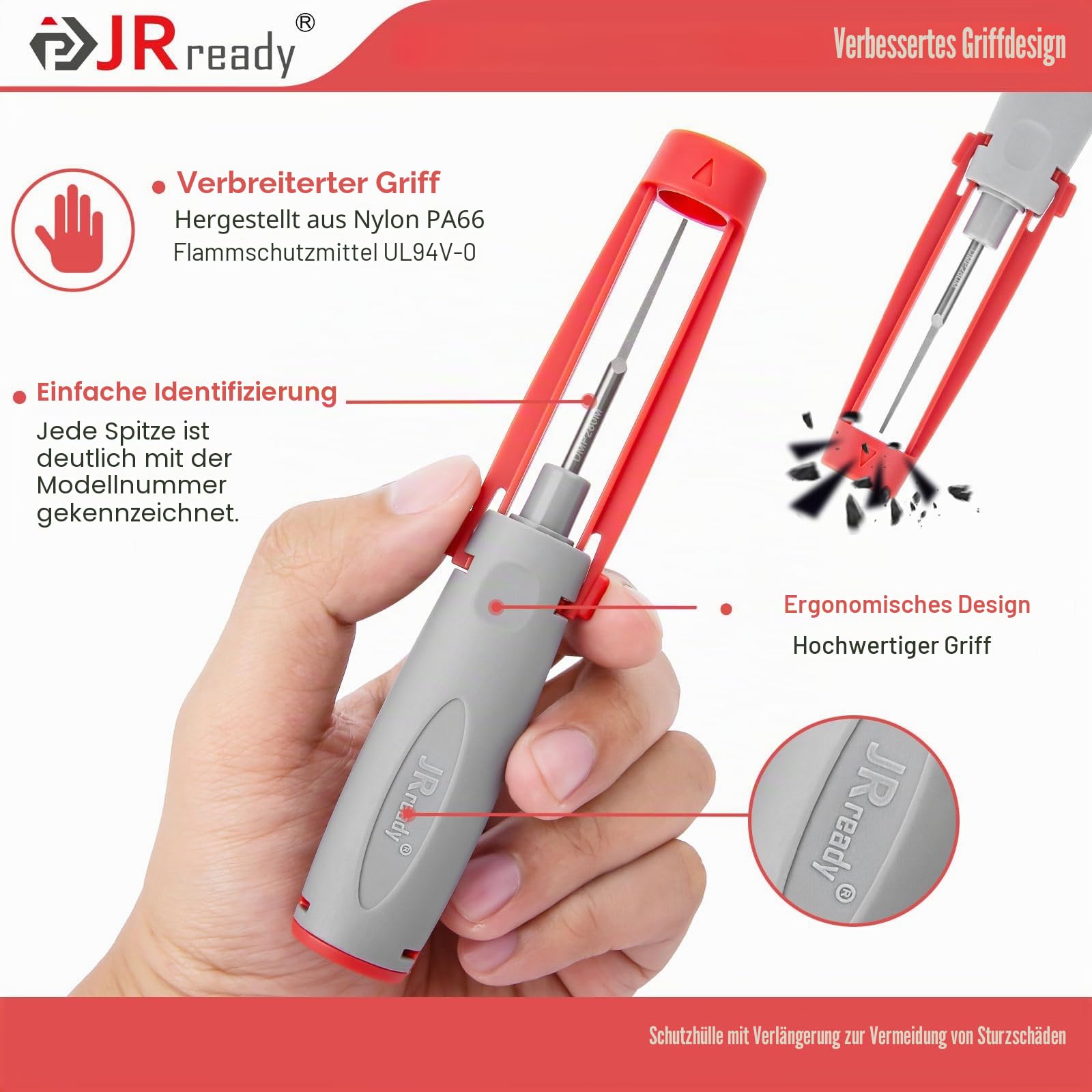 JRready JRconDRK-AMP1.5 Klemmen-Extraktionswerkzeug, Klemmen-Extraktionswerkzeuge für AMP Superseal 1.5 Serie, Multilock .070 Te Serie 968880,968849,144431-1,144431-3