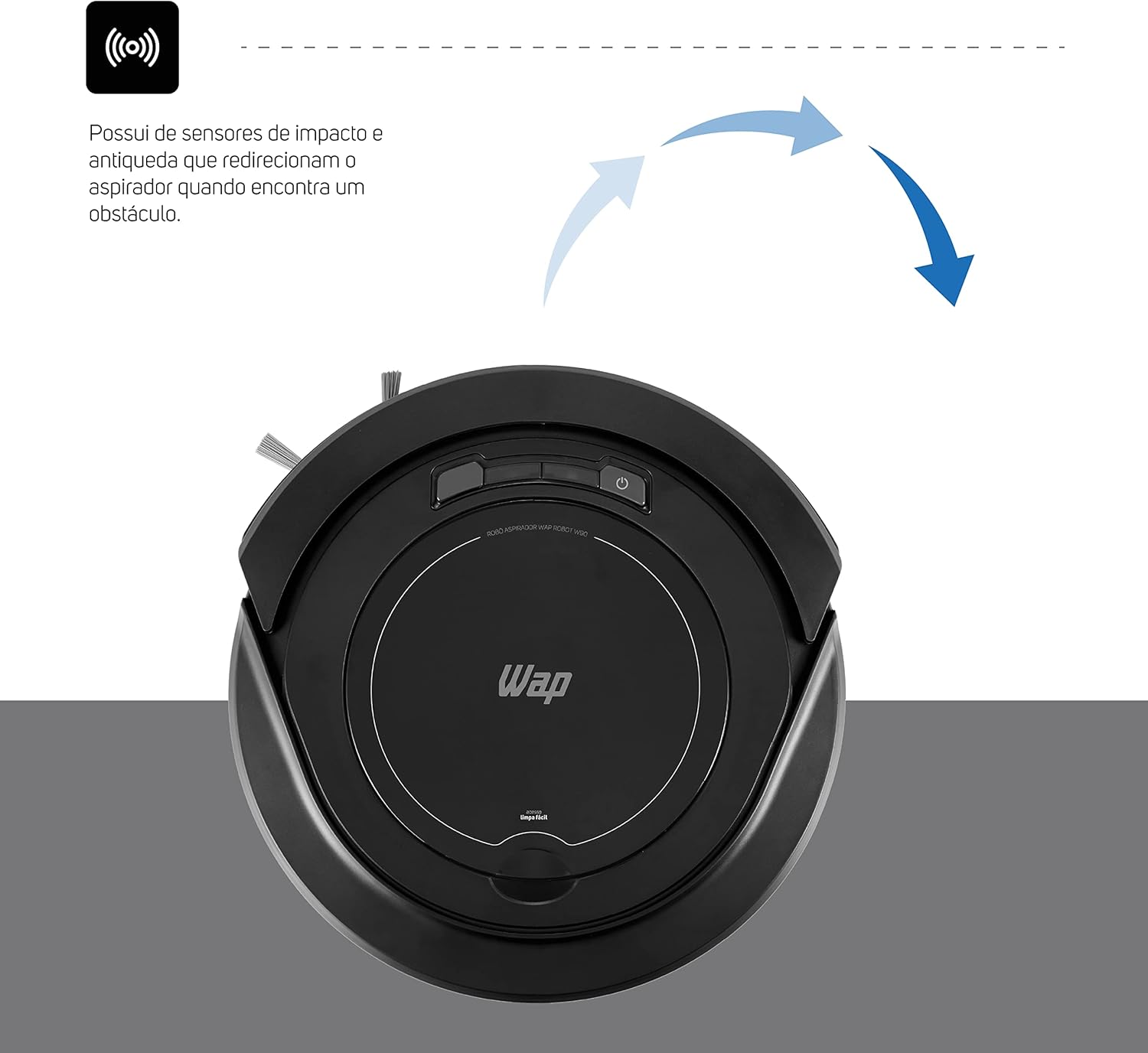 Análise Aspirador Robô Wap W90 3 Em 1 Automático 7 71Szm+00Hal. Ac Sl1500