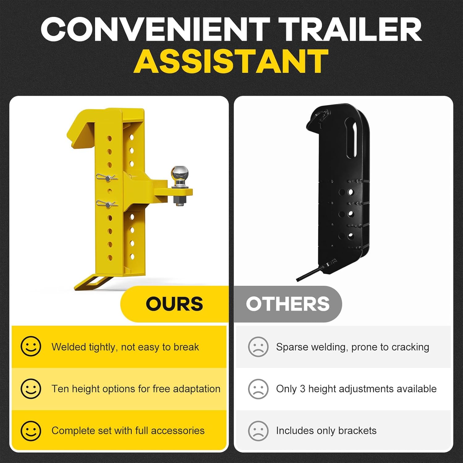 GRIND MODE Skid Steer Hitch Attachment Kit, Heavy Duty 20,000 lbs Towing Capacity - Includes Towing Clevis Mount, 2" & 2-5/16"" Trailer Hitch Balls, Compatible with Skid Steers & Tractors