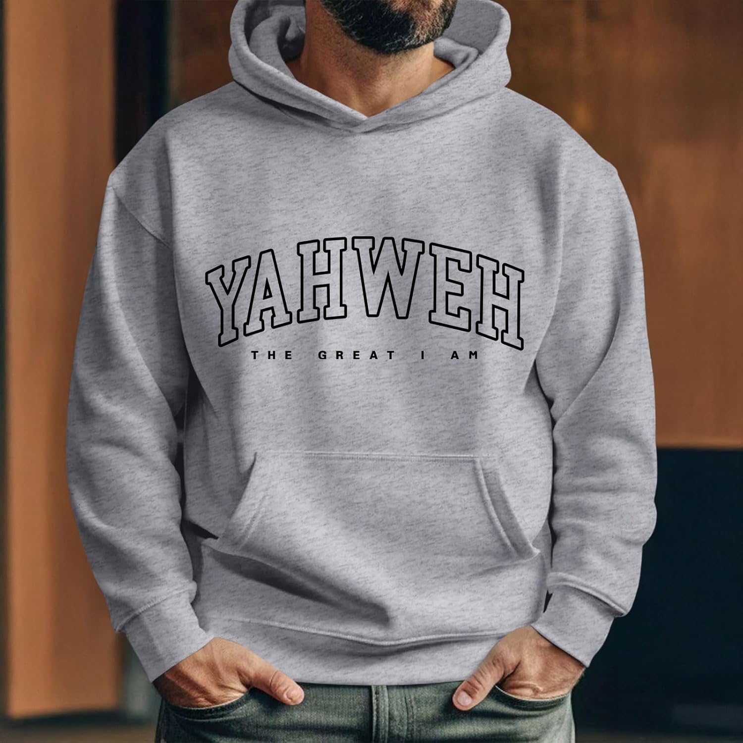 Christian Jesus Hoodies For Men Graphic Yahweh Hoodie Bible Verse God Sweatshirt Religious Faith Cotton Pullover Tops - Image 3