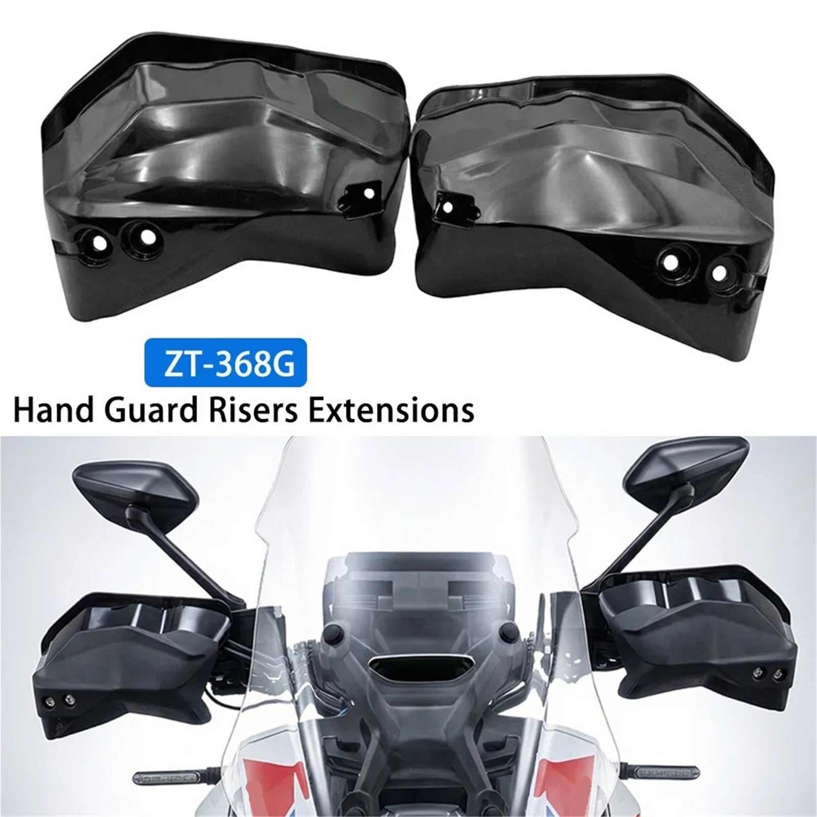 Panel boczny do motocykla Pasuje do ZONTES 368G 400G 2024 2025 2026 jelca motocykla tarcza osłony przednia szyba ZT368G osłona dłoni piony(Black)