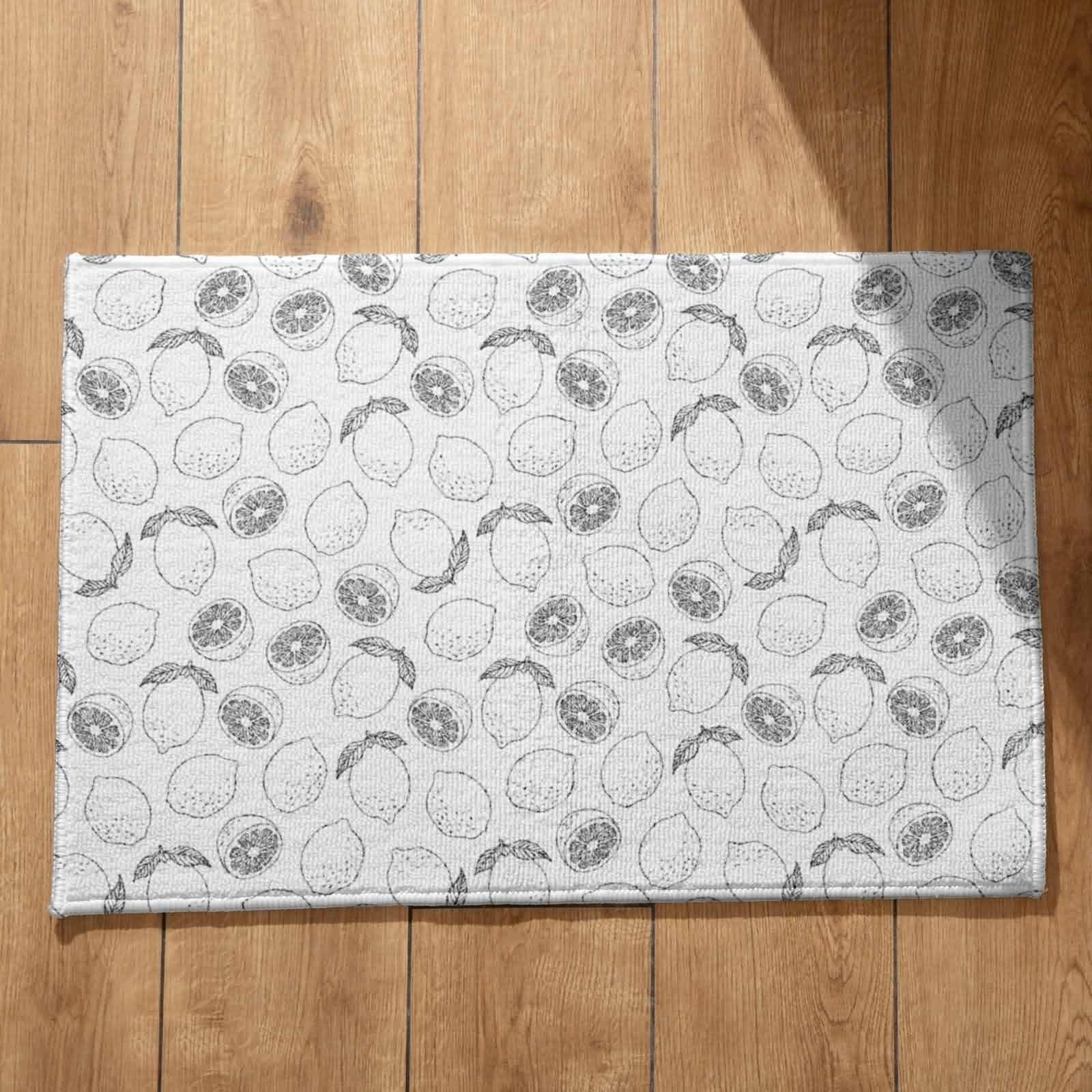Felpudo antideslizante lavable de 50x80cm con diseño de limón para decorar tu entrada