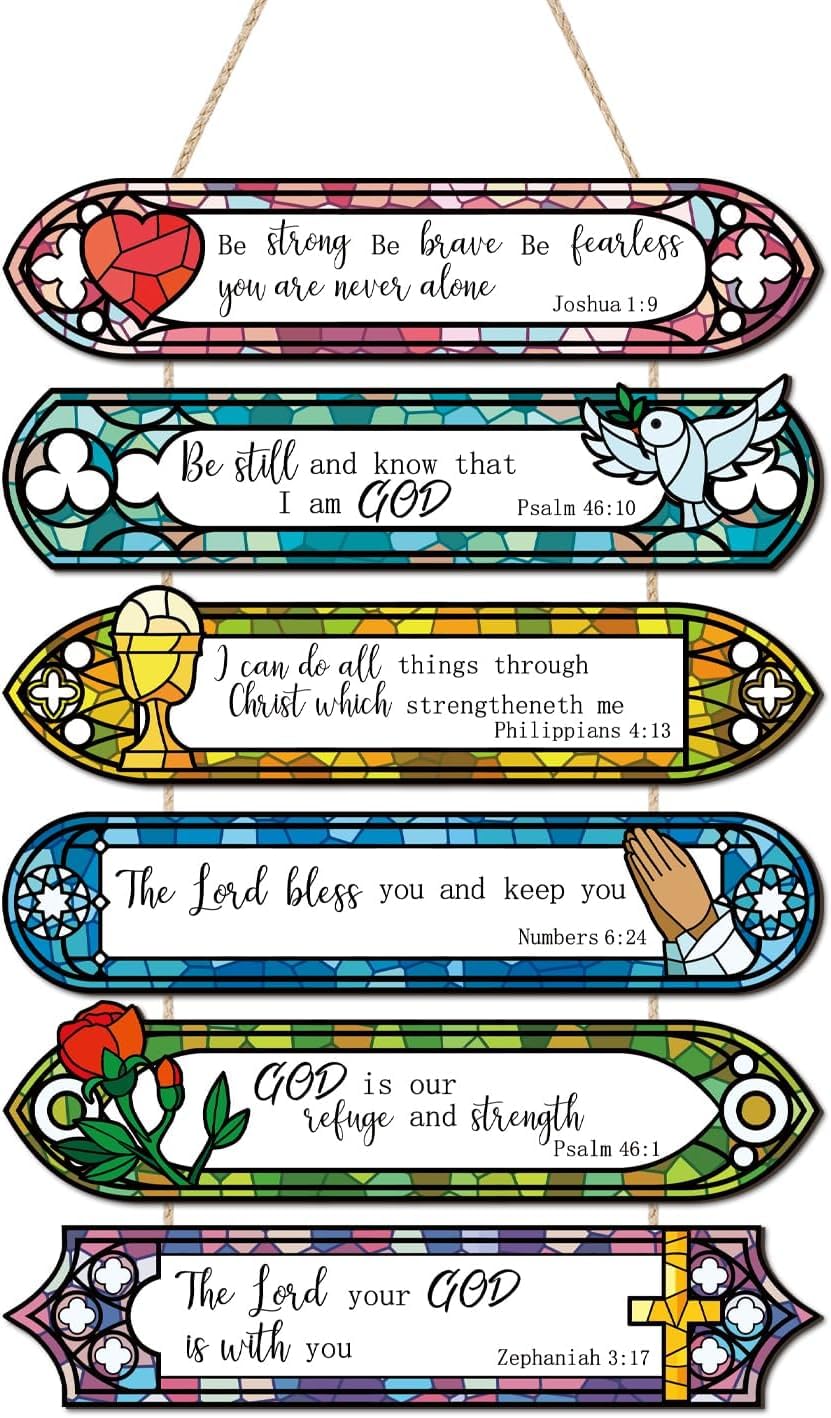 TOARTi 6pcs Christian Wall Art Bible Verse Sign Religious Faith Plaque — image 1