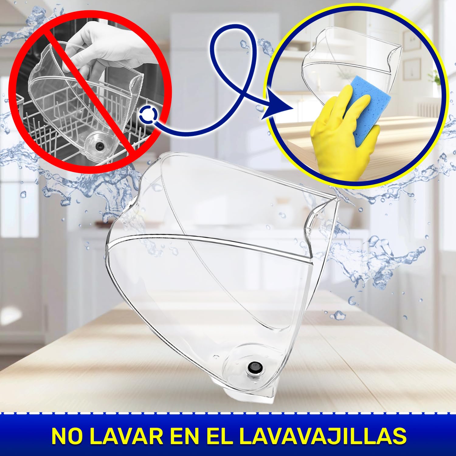 Cafetera Capsulas Contenedor de Agua WI1783 para Delonghi para Dolce Gusto | para Infinissima EDG 160 EDG 260 - Garantía de 10 Años - MONTERAL