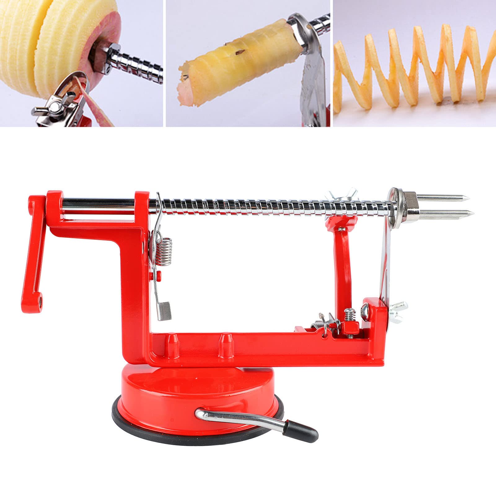 Peladora Eléctrica Multifuncional para el Hogar, Peladora de Patatas y Frutas, Herramienta de Cocina, Peladora de Peras con 8 Cuñas, Rebanadora de Manzanas y Descorazonadora,
