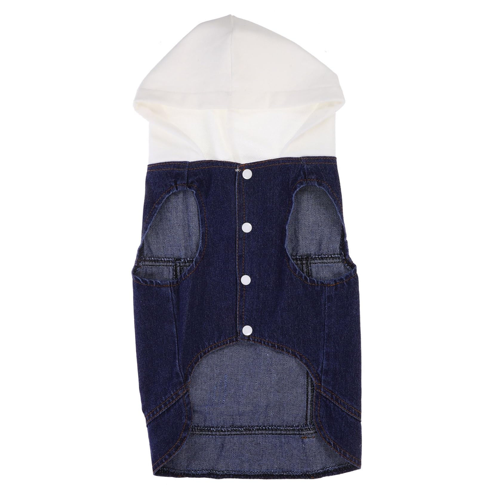 Housoutil Gilet pour Chien 3 Pièces Bonnet Tricoté Vêtements pour Animaux De Compagnie Veste en Jean Taille XXL Fournitures pour Animaux De Compagnie