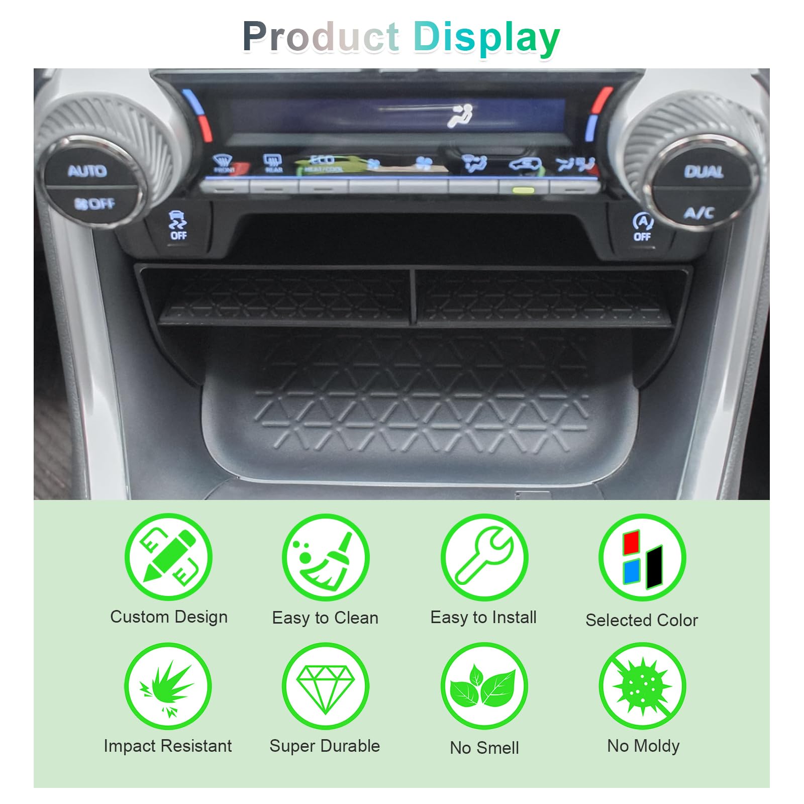 GAFAT Toyota RAV4/Hybrid 2019-2024 2025 skrzynka do przechowywania konsoli środkowej, do RAV4 V Model Year 2019, organizer taca do przechowywania pod konsolą środkową, kompatybilne z akcesoriami