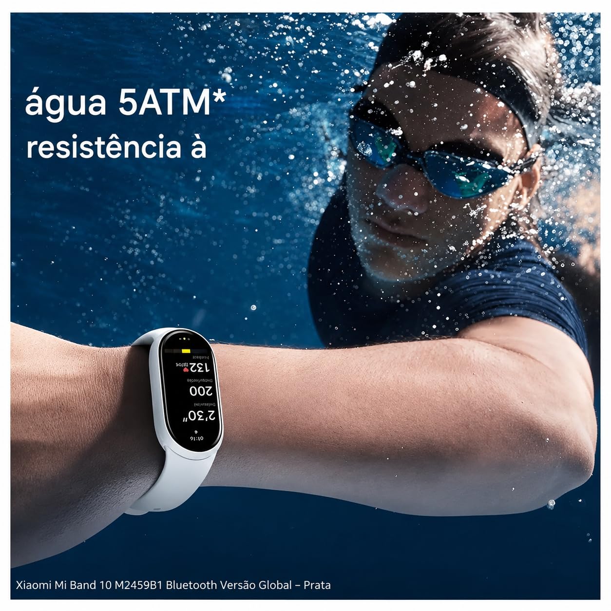 Xiaomi Smart Band 10 (2025)- Mi Smartwatch, Schermo AMOLED 1,72", Autonomia 21 giorni,150+ Modalità Sportive, Monitoraggio Della Frequenza Cardiaca, Analisi del Sonno, HyperOS 2, 5ATM (Argento)