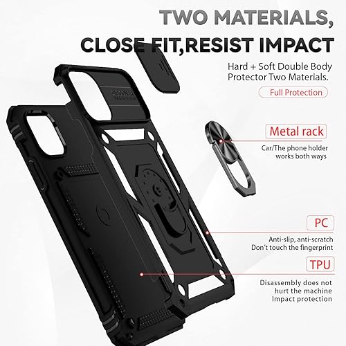 Miniatura 8 de Funda para iPhone 11 Pro con cubierta para lente de cámara, protector de pantalla HD, doble capa de protección contra caídas de grado militar,