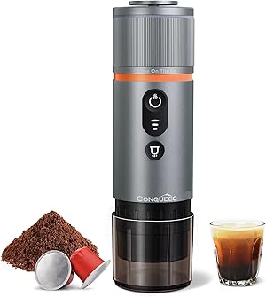 Cafetera Portátil con Cápsula de Espresso - 12V Máquina de Café Electrica con Batería - para Coche Camión y Viajes