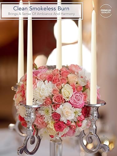 Miniatura 9 de Royal Imports Velas cónicas sin perfume, elegantes de calidad premium, sin goteo y sin humo, velas de cena sumergidas a mano para bodas, vacaciones,