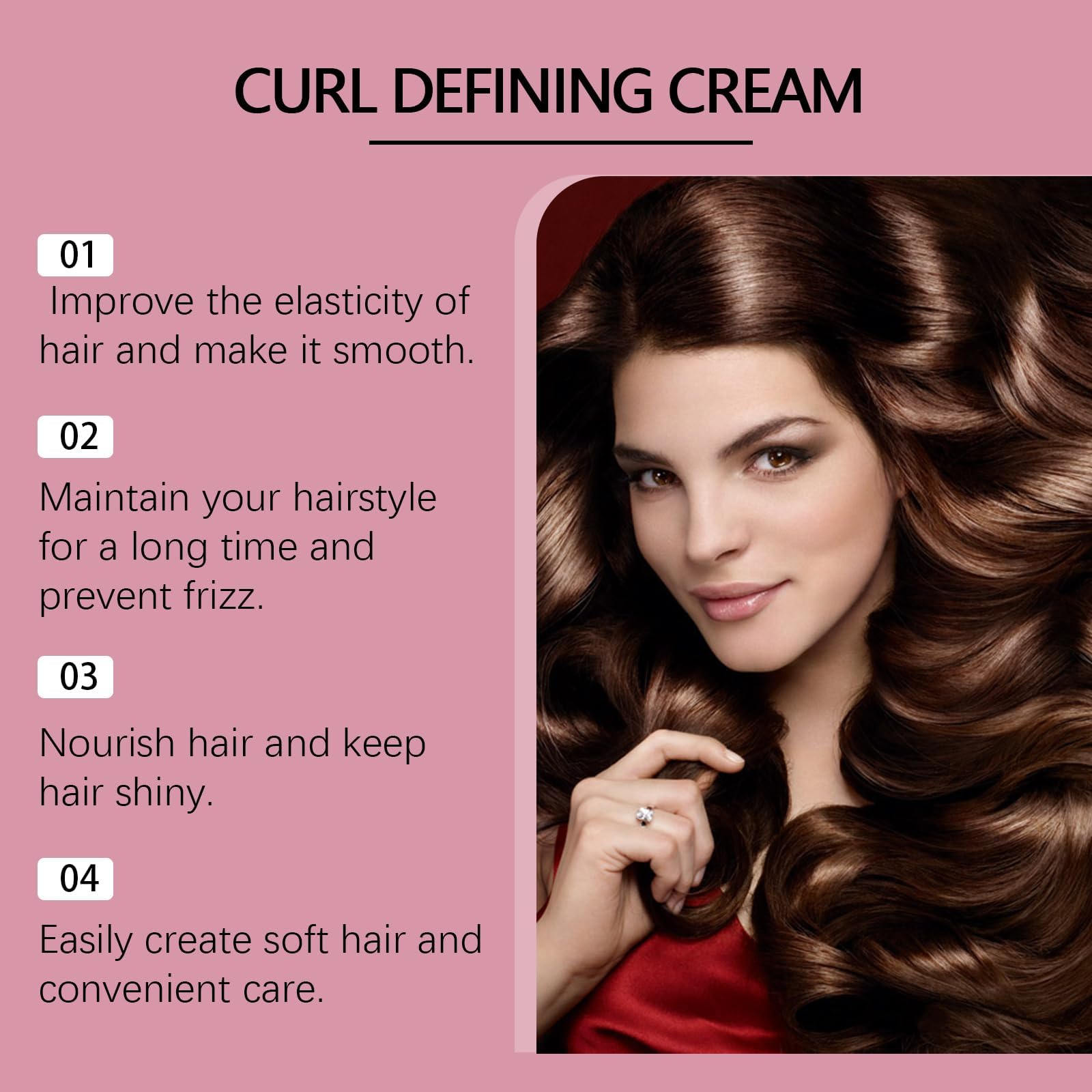 Hairhalo Curl Defining Cream, 450ml Hair Halo Curl Defining Cream, Idratante Anti-Frizz Detangling Cream, Frizz Control Sculpting Per La Maggior Parte Dei Tipi Di Capelli (2pcs)