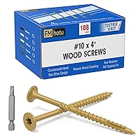 Vista 8 de #10 x 2-1/2" Tornillos para Terraza, 108 Piezas Tornillos para Madera con Cabeza Estrella, Tornillos para Madera Resistentes al Óxido para Negro