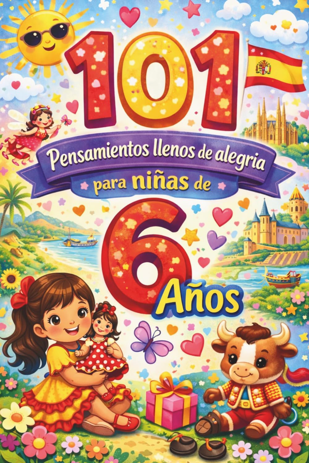 101 pensamientos llenos de alegría para niñas de 6 años: El regalo especial para el 6.º cumpleaños o para cualquier momento — lleno de pensamientos felices y alentadores