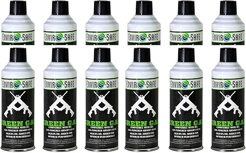 Miniatura 2 de Gas verde seguro para el medio ambiente propulsor de Airsoft premium para fuerzas del orden, militares y entusiastas, caja de 12 latas, 13.5 onzas
