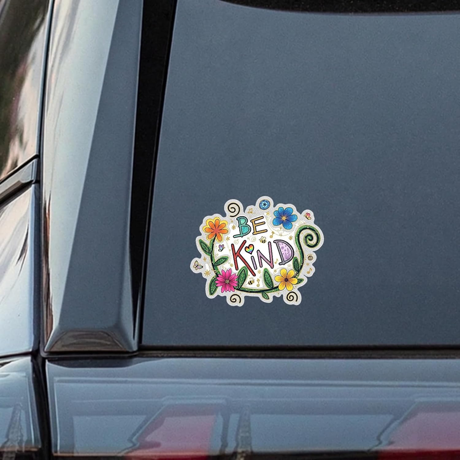 Be Kind Bumper Sticker 5 inch, Be Kind Car Decal, Removable Car Decals, Waterproof Decal for Waterbottle and Laptop – Indoor and Outdoor