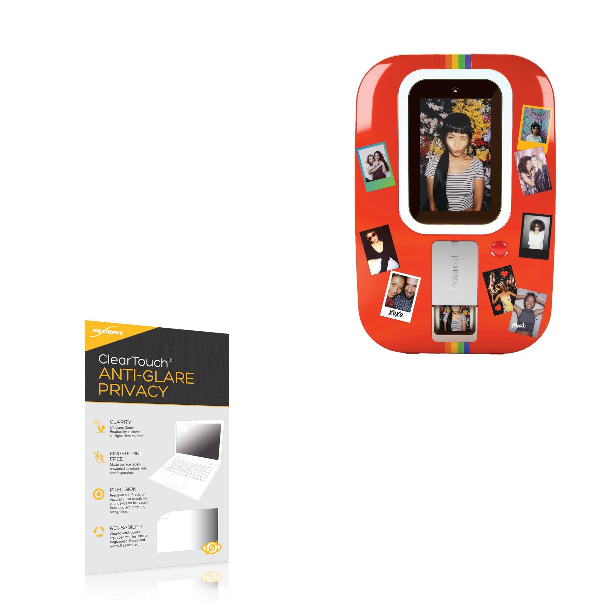 BoxWave Screen Protector Compatible with Arcade1Up Polaroid Photobooth - ClearTouch Anti-Glare Privacy (2-Pack), Privacy Screen Protector Flexible Film Anti-Glare