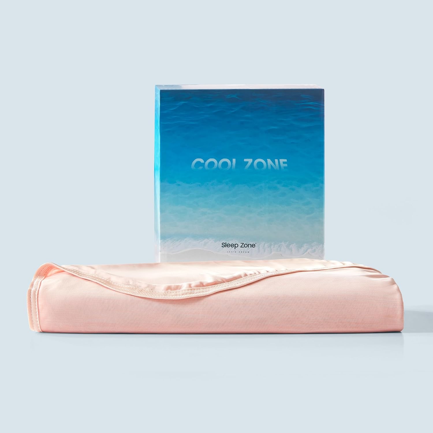 SLEEP ZONE Cooling Blanket for Hot Sleepers, Summer Blanket Queen Size, Double-Sided Cold Blankets, Ultra-Cool Lightweight Breathable Blankets for Bed (Pink, 90''x90'')