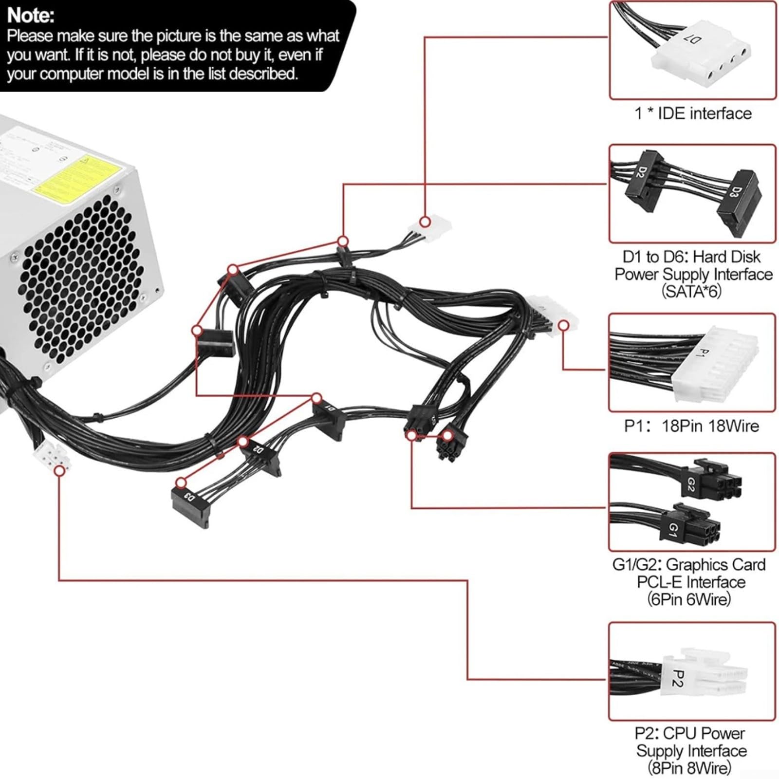 600W Alimentatore per postazione di lavoro DPS-600UB A metallo argento per HP Z420 632911-001 623193-001 632911-003, adatto per studi professionali