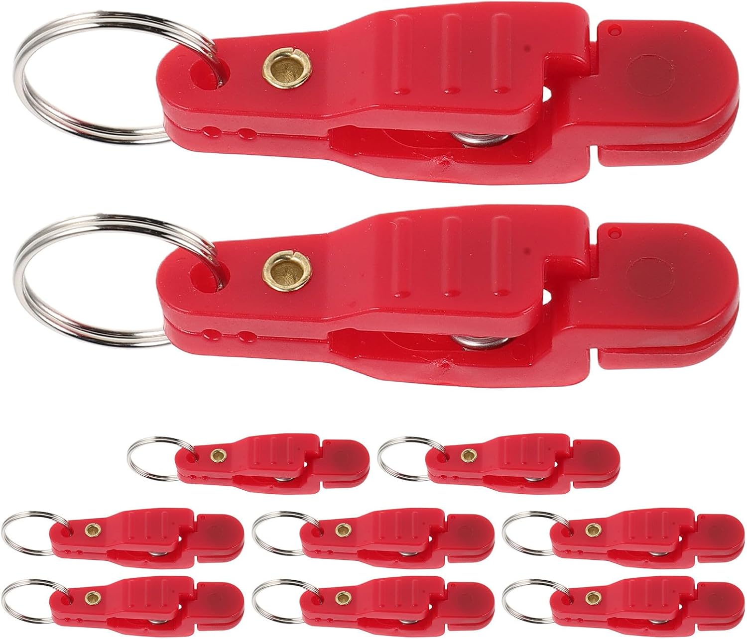 Tofficu 10pcs Fishing Snap Tension Clips with Key Ring Abs Compact Fast Weight Release Downrigger Clips for Outdoor and Lure Fishing Suitable for Snap Weight
