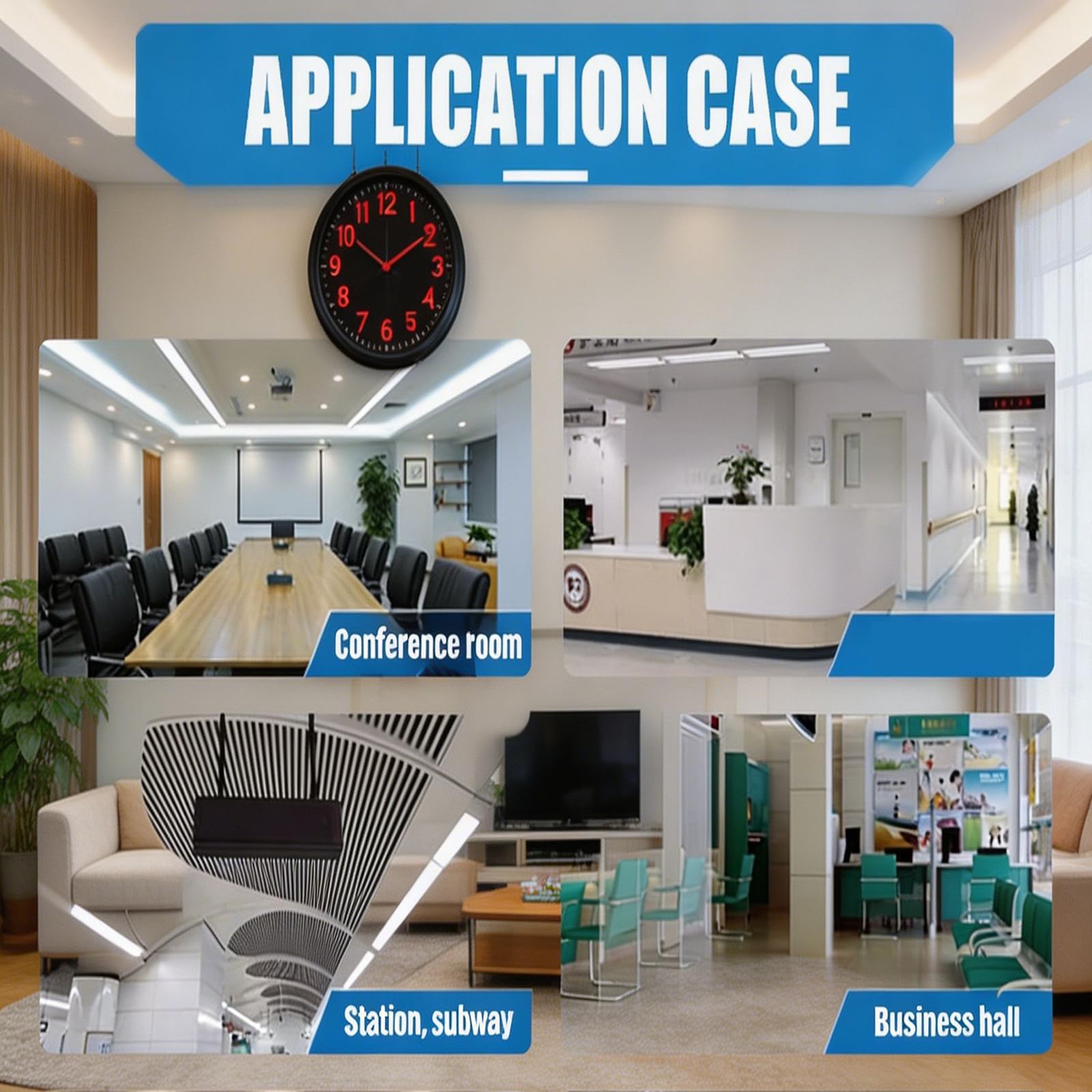 MObyat Orologio Mondiale Digitale a 5 Fusi Orari, Orologio Mondiale LED Digitale Grande, Città di Fuso Orario Modificabili, Luminosità Regolabile in 3 Livelli, Design a Parete, per Aziende E Hotel