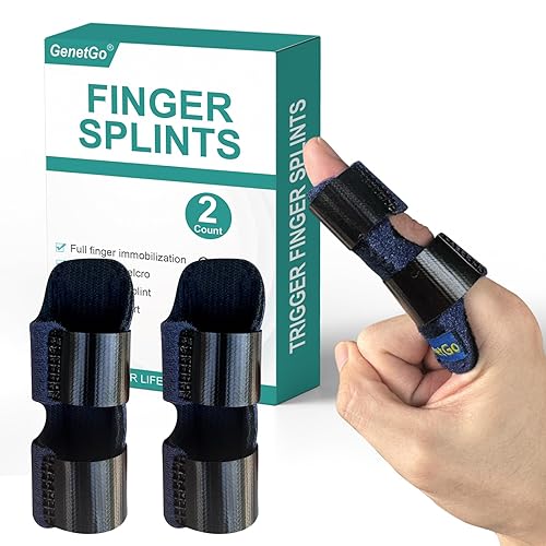 GenetGo Férula de dedo gatillo soporte de dedo de mazo para índice medio dedo anular liberación de tendones y alivio del dolor