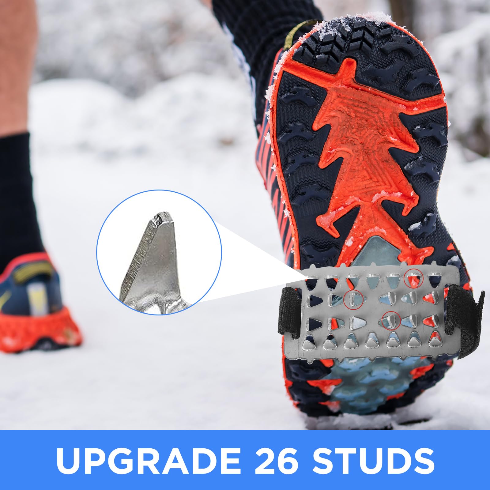 Ramponi Da Ghiaccio Universali - Per Scarpe Taglia 35-48, Antiscivolo, Per Neve E Ghiaccio, Acciaio - Foto 4