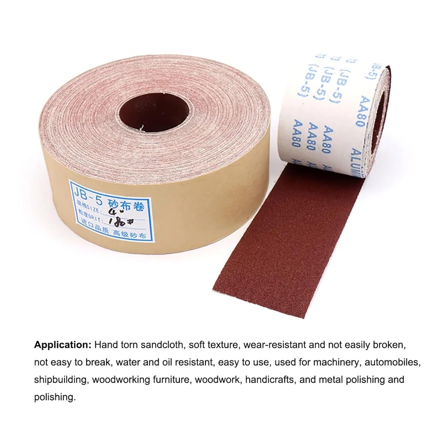 Sandpaper 100mm Width Sandpaper Roll Emery Cloth Sand Paper Sanding Abrasive Sheets 80 120 150 180 240 320 400 600 Grit Multi-Grit