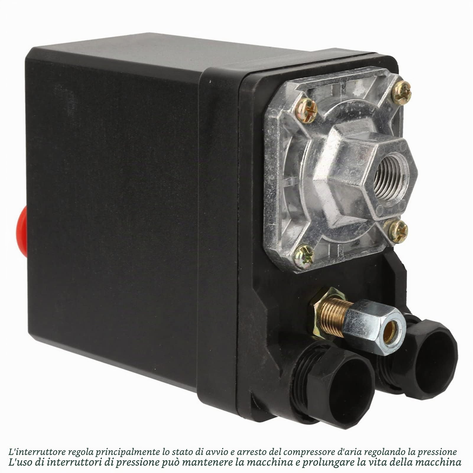 Interruttore di controllo pressostato trifase 380 V 20 A per compressore d'aria 75-175 psi