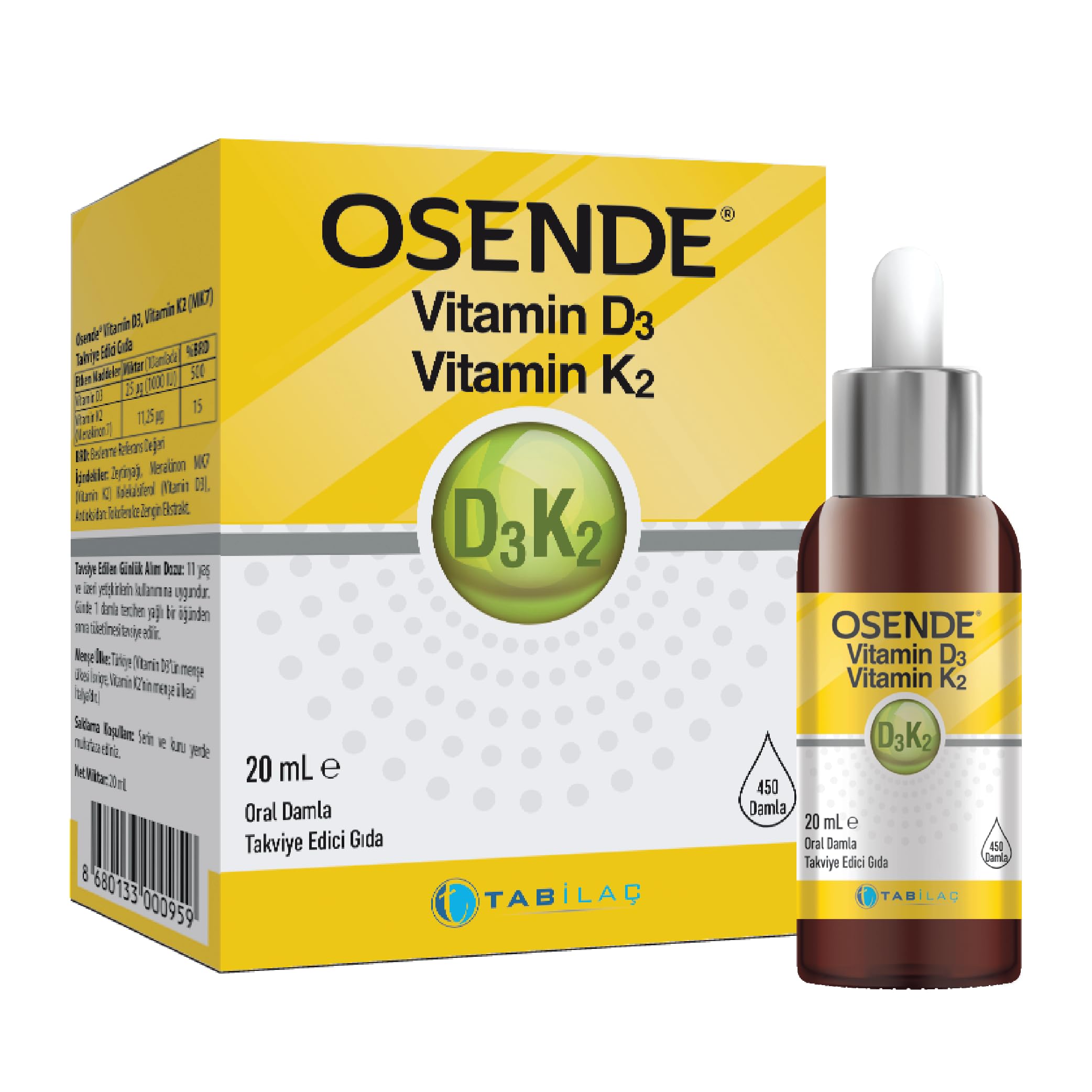 Osende D3K2 Damla 20 Ml
