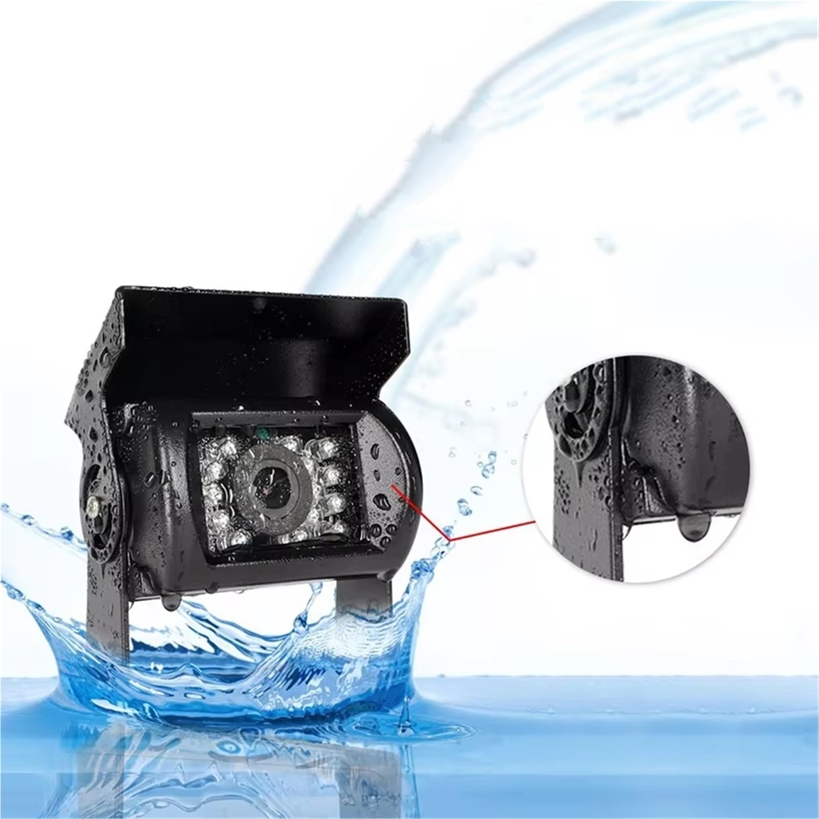 Ricambi auto Telecamera Posteriore CCD HD Parcheggio Pickup Rimorchio Per Camion Veicolo Impermeabile Notturno Per Carichi Pesanti 18 IR Mirino per auto(Orange)