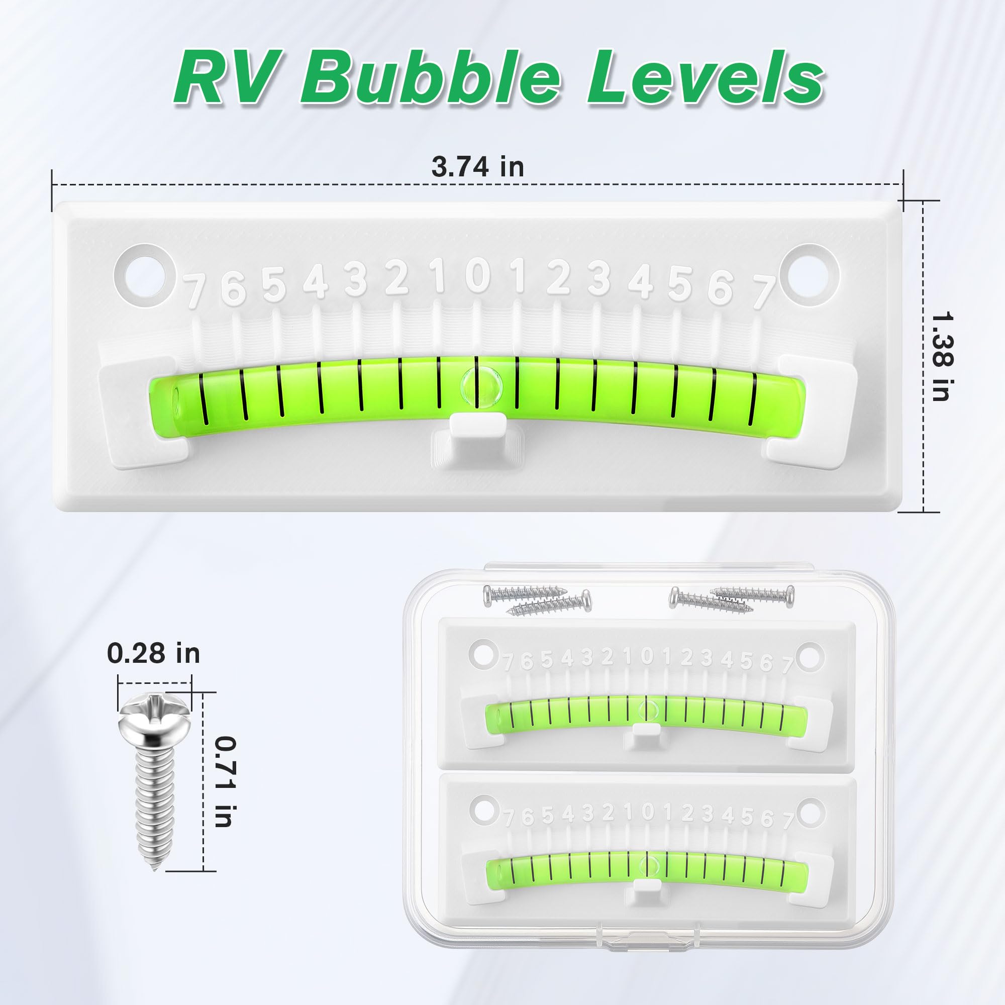 RV Bubble Levels - 4 Pack, Compact & Durable -2 RV Bubble Levels - 4 Pack, Compact & Durable -2