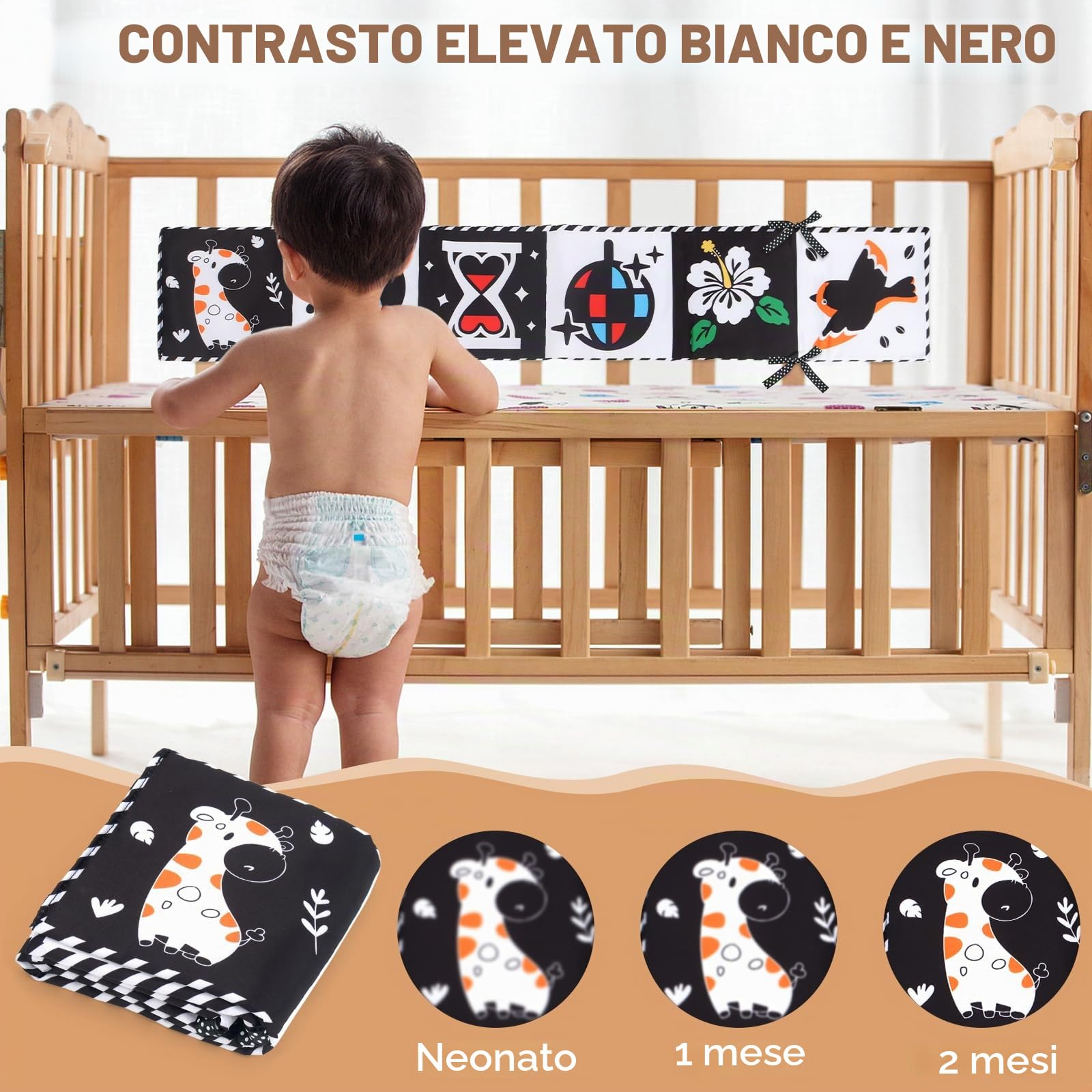 Topsky Regalo neonato, set regalo per ragazzi e ragazze, libro sensoriale, coperta, calzini fasciatoio, sonaglio, bavaglini, biglietti miliari, regalo per nascita, baby shower