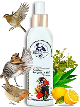 Organic Waterless Dry Bath Budgerigar Bird Shampoo | Fresh Fragrance, Cleanse, Conditioned, Soft & Smooth Coat | Easy to Use Budgie Bird Shampoo Spray for All Bird Breed –200Ml