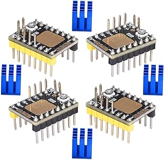 TMC2130 V3.0 Stepper Motor Driver SpiMode Mute with Heat Sinks Stepstick Silent Driver for 3D Printer(Pack of 4PCS) TMC2130 V3.0 Stepper Motor Driver SpiMode Mute with Heat Sinks Stepstick for 3D of