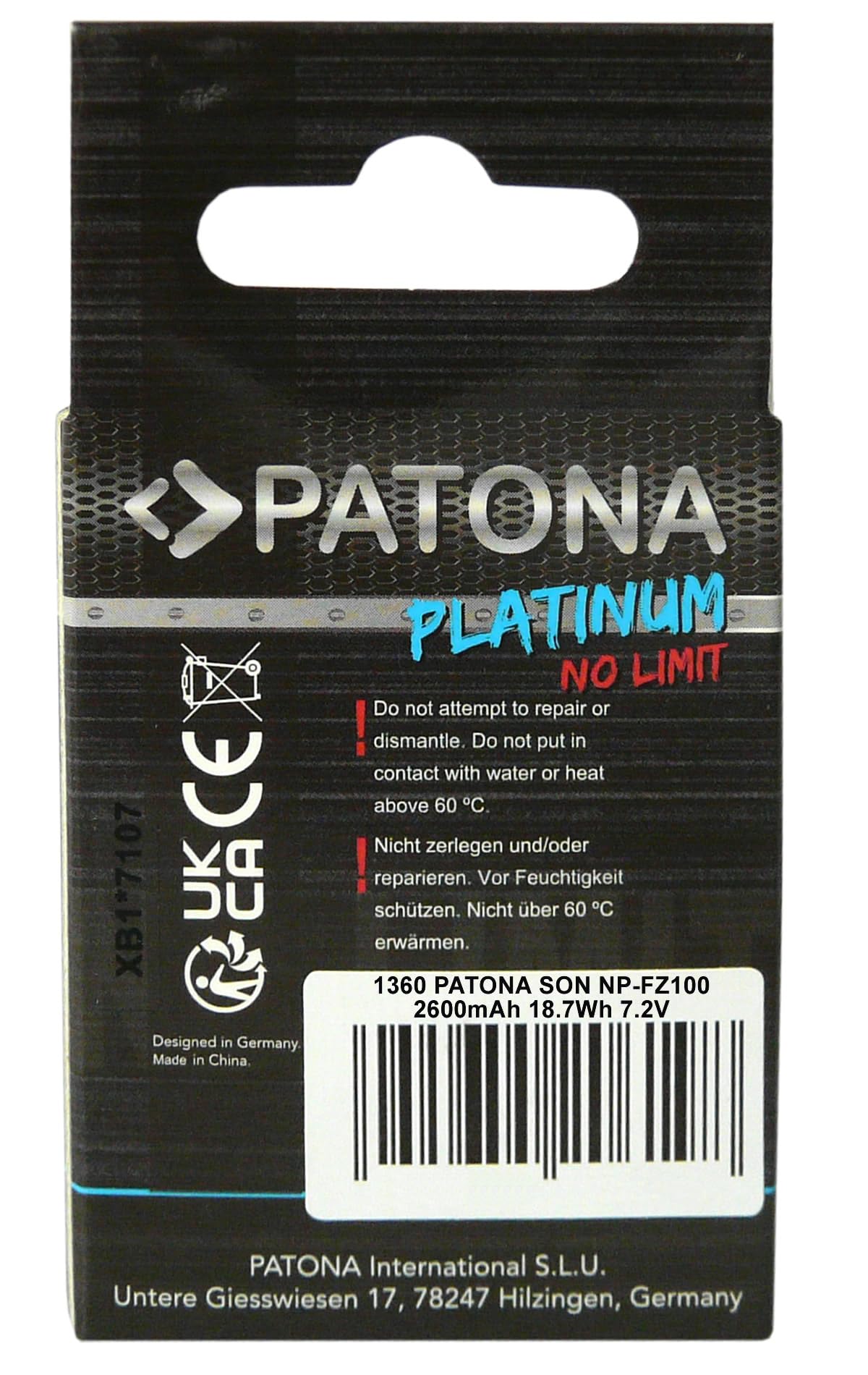 PATONA Triple Ladegerät für NP-FZ100 FZ100 Akkus Kompatibel mit Sony Alpha FX3 FX30 A1 A9 A9II A7RIII A7RIV A7SIII A7III A7IV A6600 A7C ILME-FX3 ILME- FX30 ZV-E1 BC-QZ1