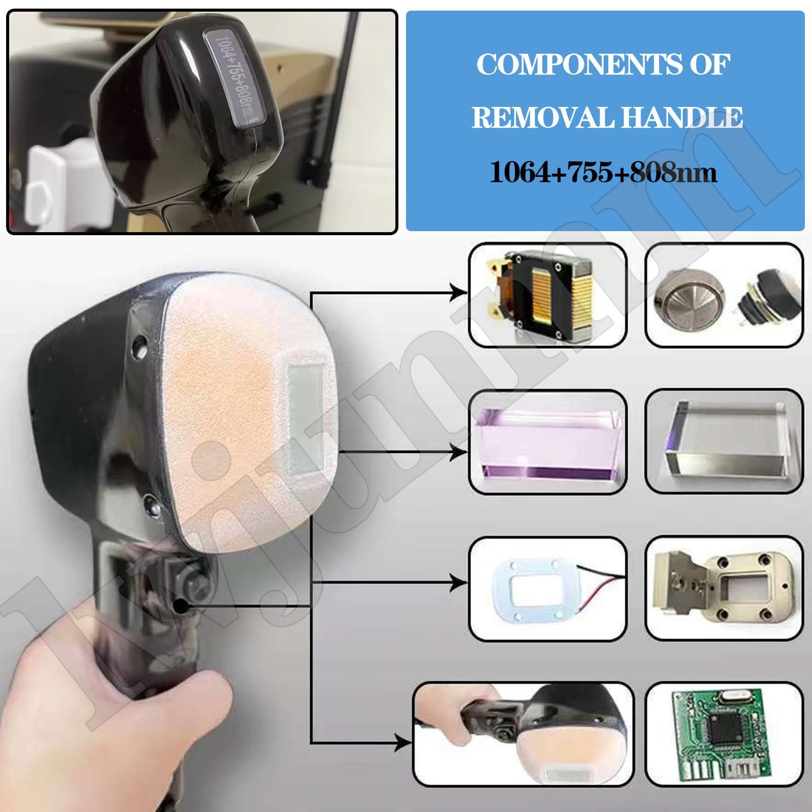 Macchina per la depilazione Laser a diodi 2 in 1 con manipolo ND YAG a picosecondi, | 755/808/1064 nm 3 λ epilazione permanente, rimozione tatuaggi & macchie pigmentarie, dispositivo estetico saloni pro