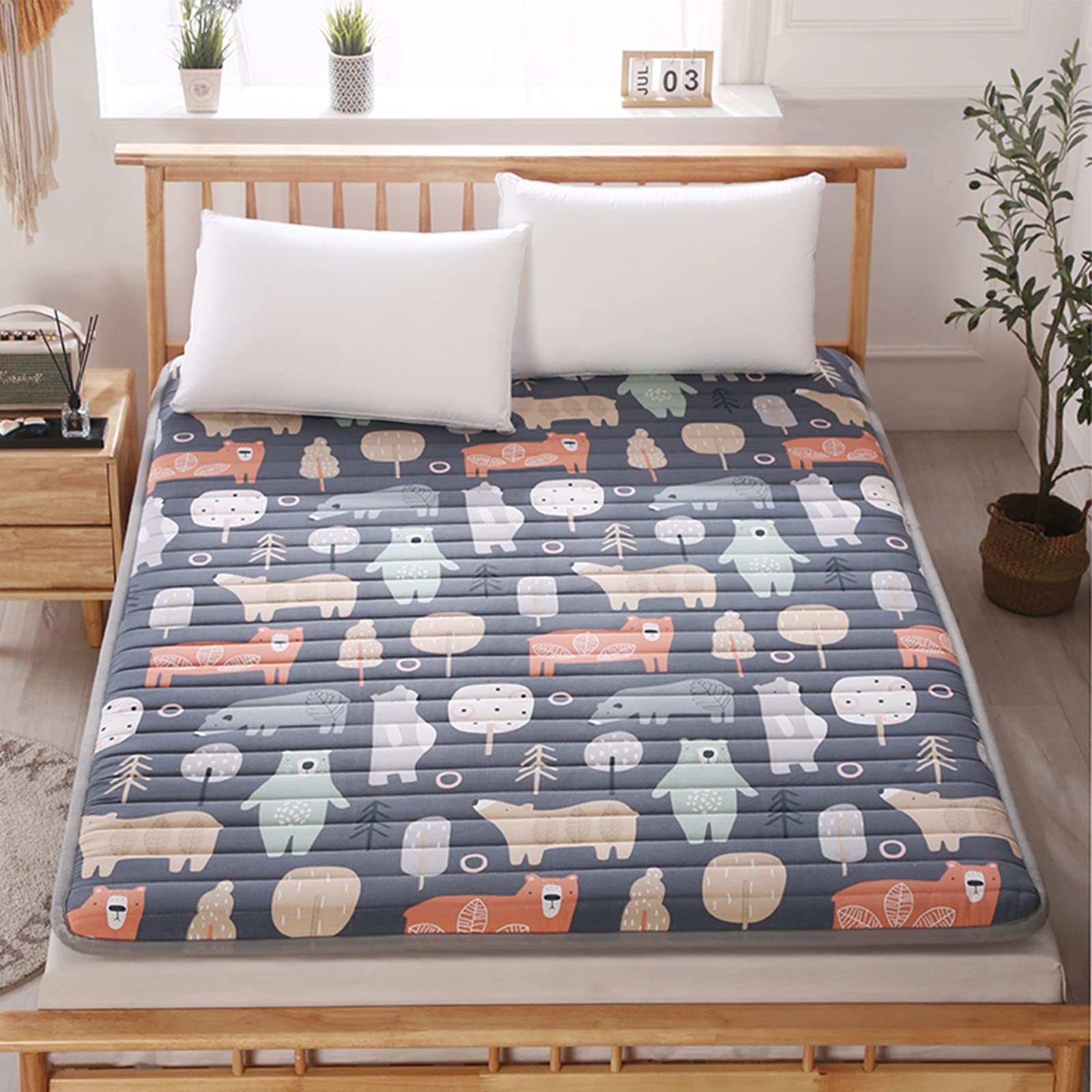 DENGZI Camping Mattress Tatami Folding Floor Mattress Roll Up Guest Mattress Floor Bed Sleep Travel Dormitory Sleeping Pad G 90x200cm(35x79in)