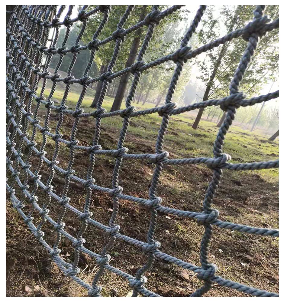 GTHTUHFD Climbing Net Child Safety Net Nylon Climbing Kids Climb Net Rope Cargo Netting Dia 10Mm Cargo Net Anti-Fall Stair Nets Endurance Balcony Stairs Garden Protection Net,10mm-1X1m/3.3X3.3ft
