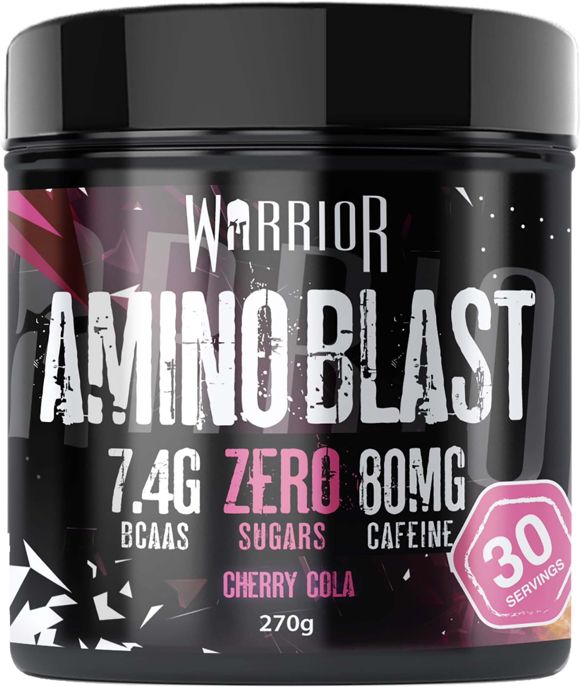 Warrior Amino Blast BCAA Powder 270g – Fruit Salad Flavour, BCAA Supplement for Muscle Recovery, Energy, Endurance, Hydration, Pre & Post Workout Nutrition - Cherry Cola