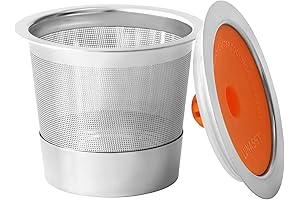 Stainless Steel Reusable Orange K Cup Refillable Coffee Pods