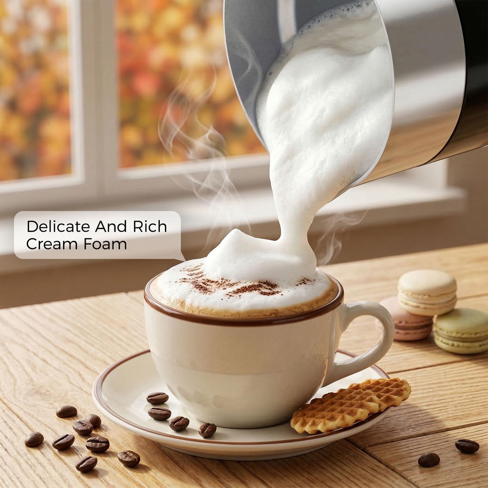 Espumador de leche, espumador de leche eléctrico, espumador de café, espumador, vaporizador de leche