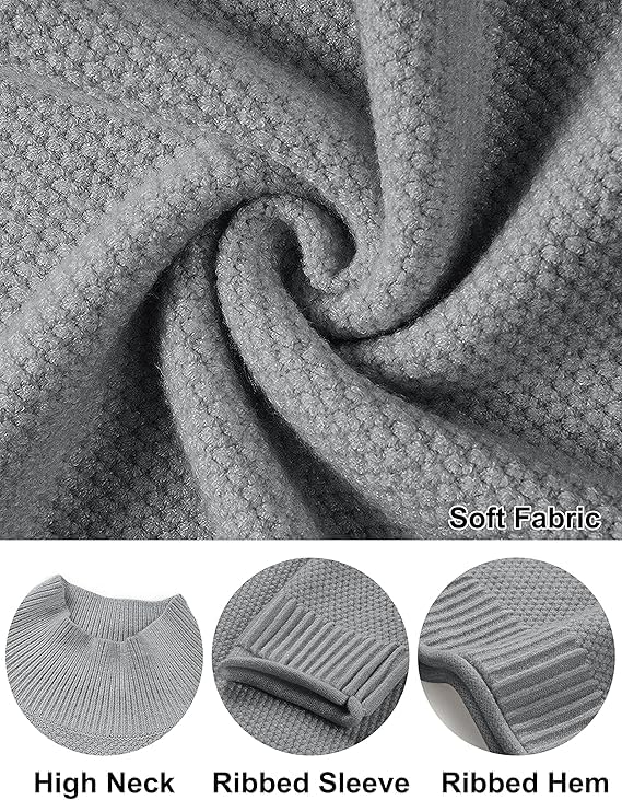 Image of MEROKEETY Women's Turtleneck Long Sleeve Sweater 2025 Fall Cozy Knit Loose Casual Trendy Pullover Tops Winter Clothes