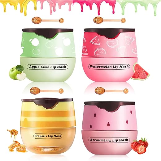 4 PCS Bee Lip Balm Honey Pot