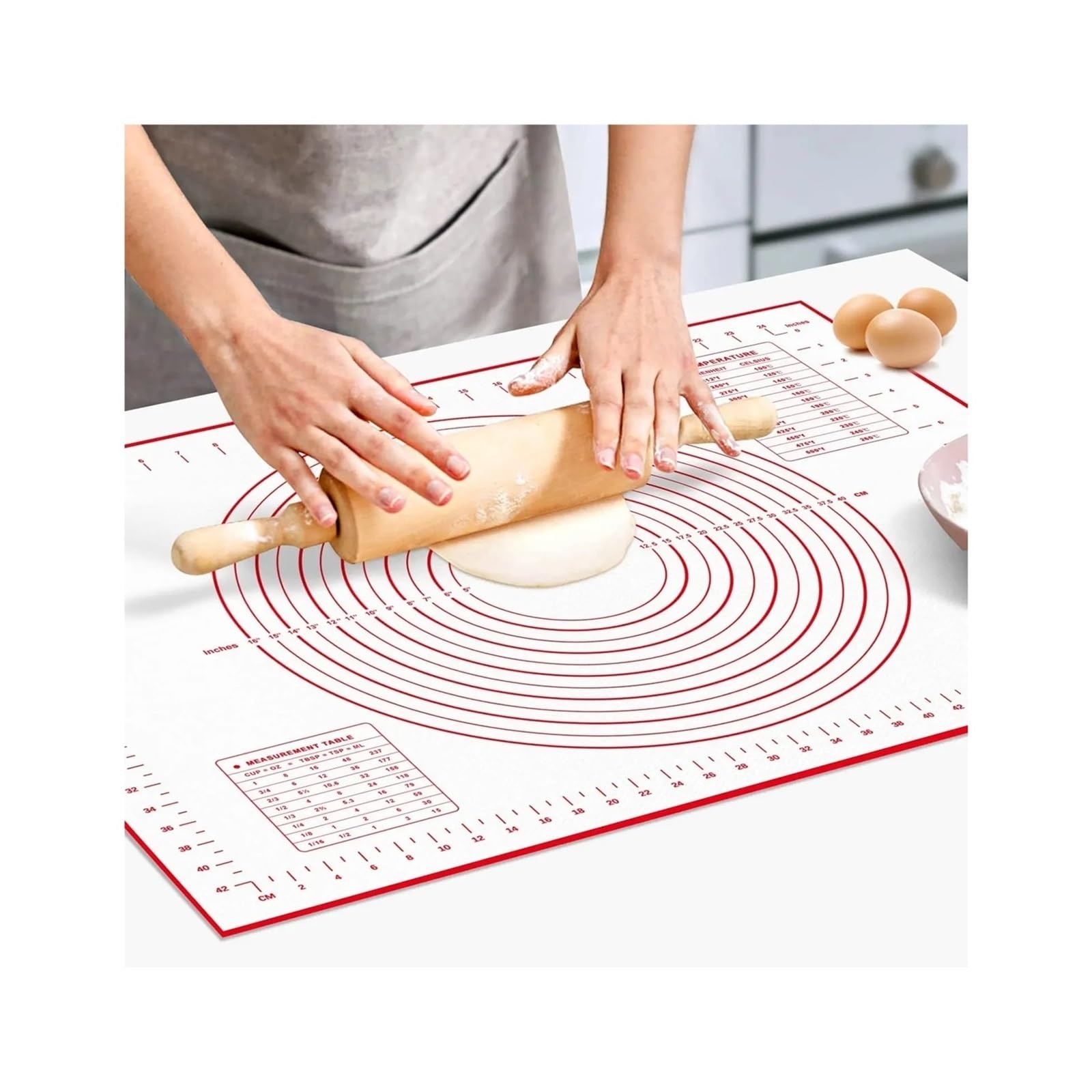 Tappetino da forno in silicone, tappetino for impastare, antiaderente for crêpe, impasto for pizza, for pasticceria Per Prodotti Da Forno E Dolci