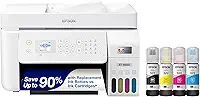Epson EcoTank ET-4800 Impressora Supertank sem cartucho, sem cartucho, com scanner, copiadora, fax, ADF e Ethernet – Ideal para o seu escritório em casa, branca