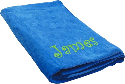 Miniatura 7 de The Wedding Party Store Toalla de playa bordada personalizada de terciopelo para piscina  Toalla de viaje de vacaciones suave personalizada  35 x 60